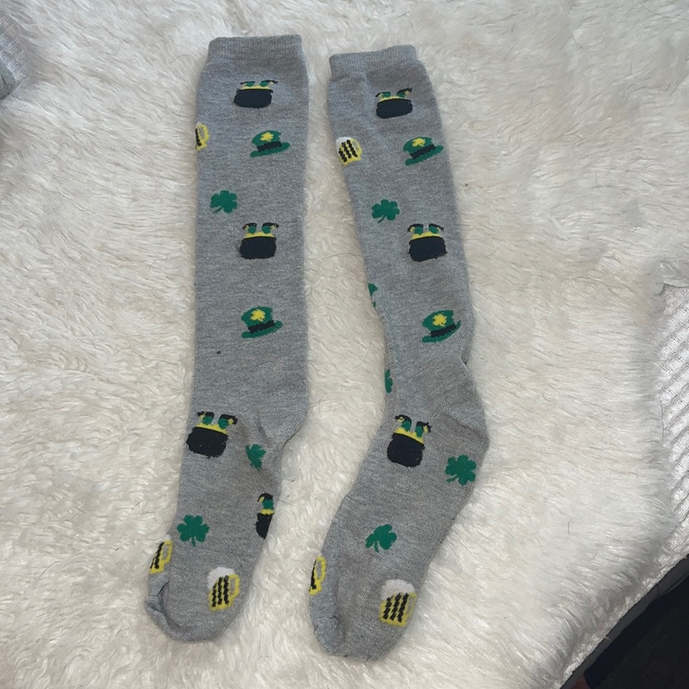 St Patrick’s day knee high socks